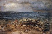 William Mctaggart The Emigrants oil on canvas